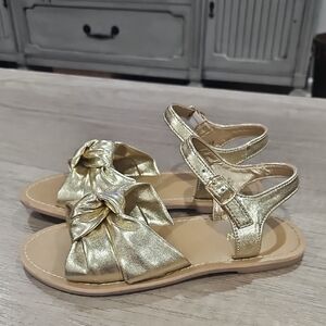 J. Crew Girls' square-toe knot sandals size 13